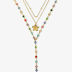 Sunset Glow Rainbow Necklace Set