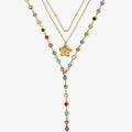 Sunset Glow Rainbow Necklace Set