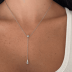 Luna Drop Lariat Necklace