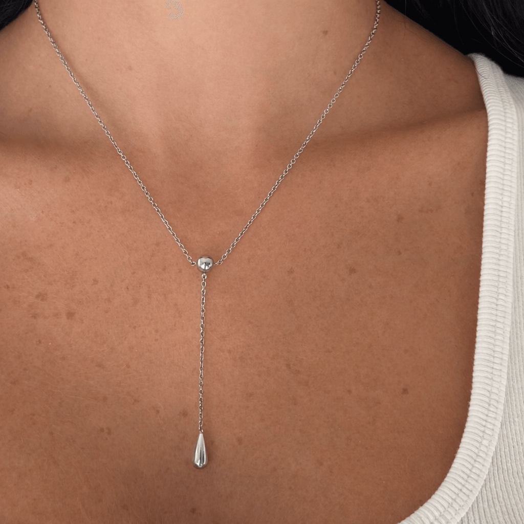 Luna Drop Lariat Necklace