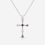 Rainbow Blessings Cross Necklace