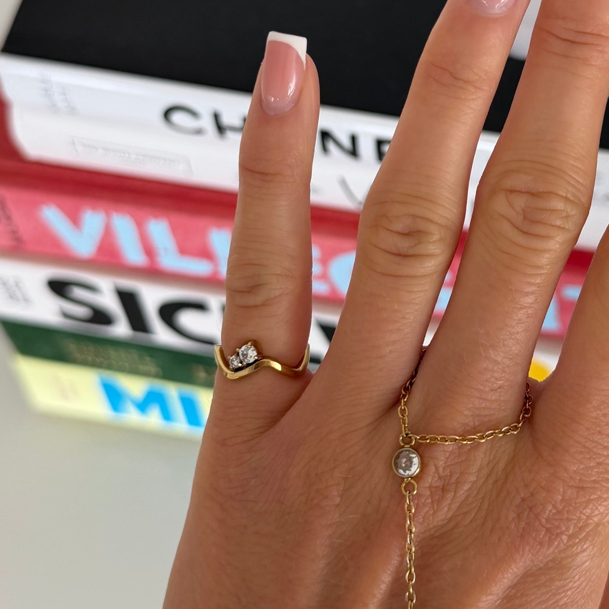 Shimmer Wave Pinky Ring