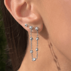 Shimmer Chain Stud Earring