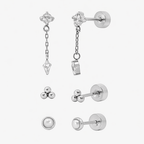 Starry Babe Flat Back 3 Piece Earring Set