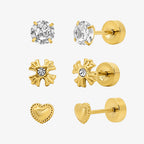 Flat Back Earrings Set Collection