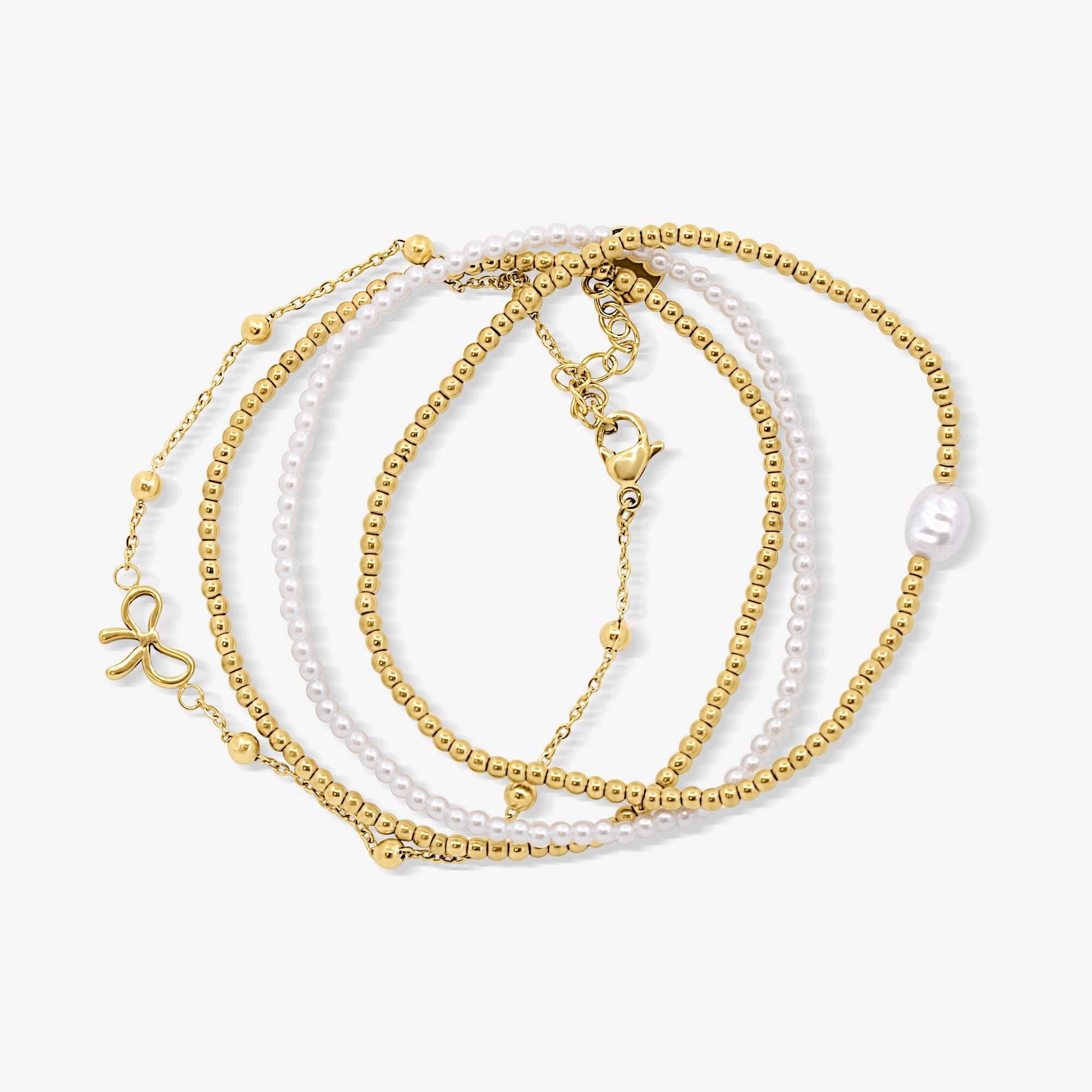 Sweet Luxe Beaded Bracelet 4 Piece Set