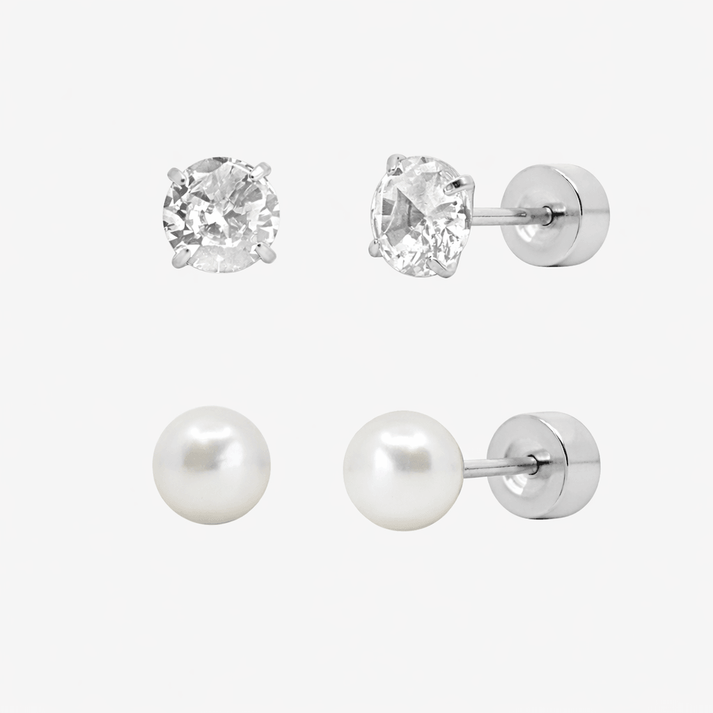 Timeless Babe Flat Back 2 Piece Earring Set Gold