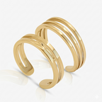 Bold Babe 2-Piece Toe Rings Set