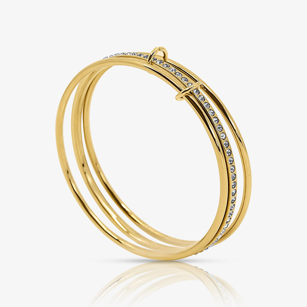 Champagne Stacked 3-Piece Linked Bangle