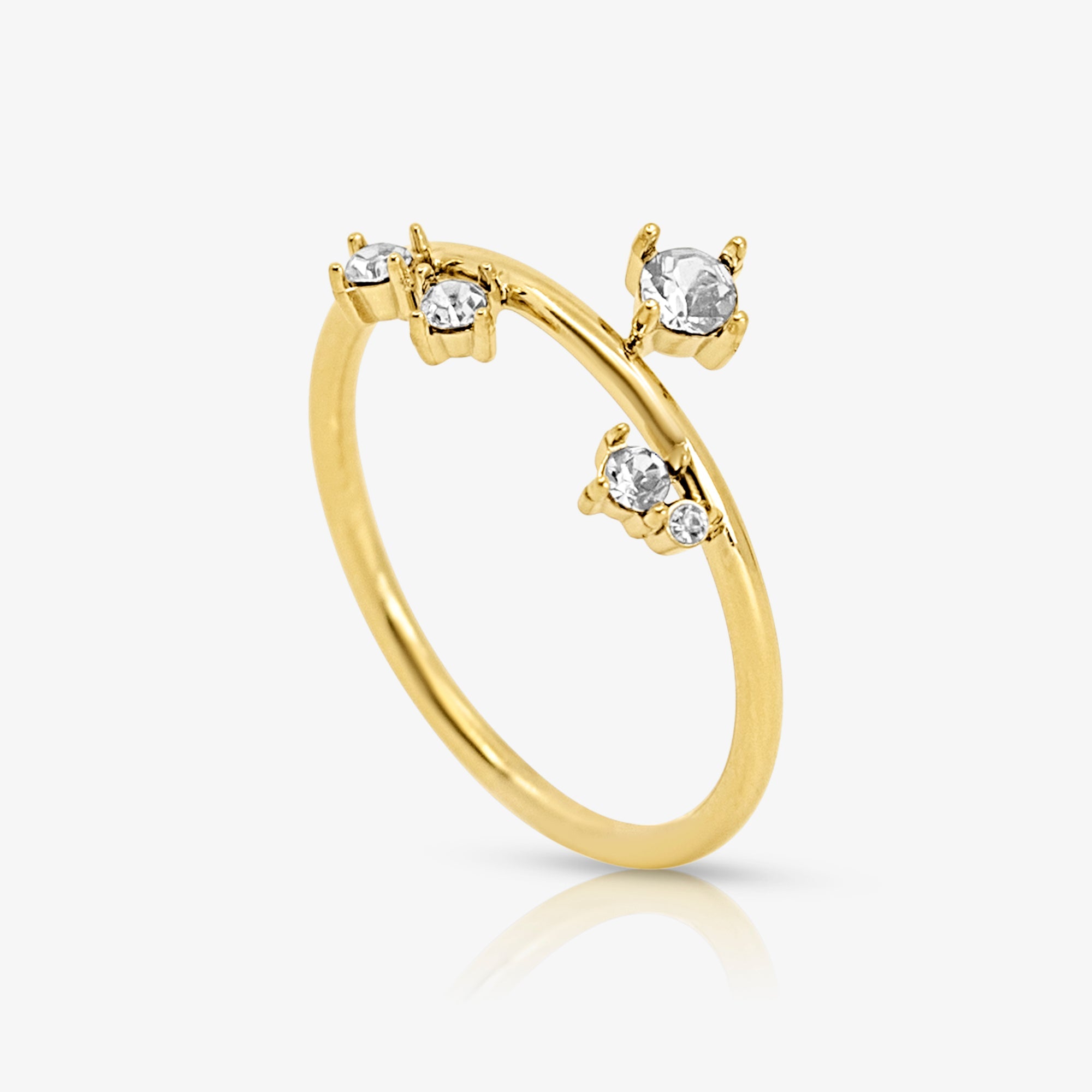Triple Spark Drop Pinky Ring