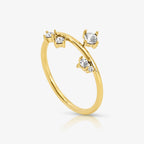Triple Spark Drop Ring