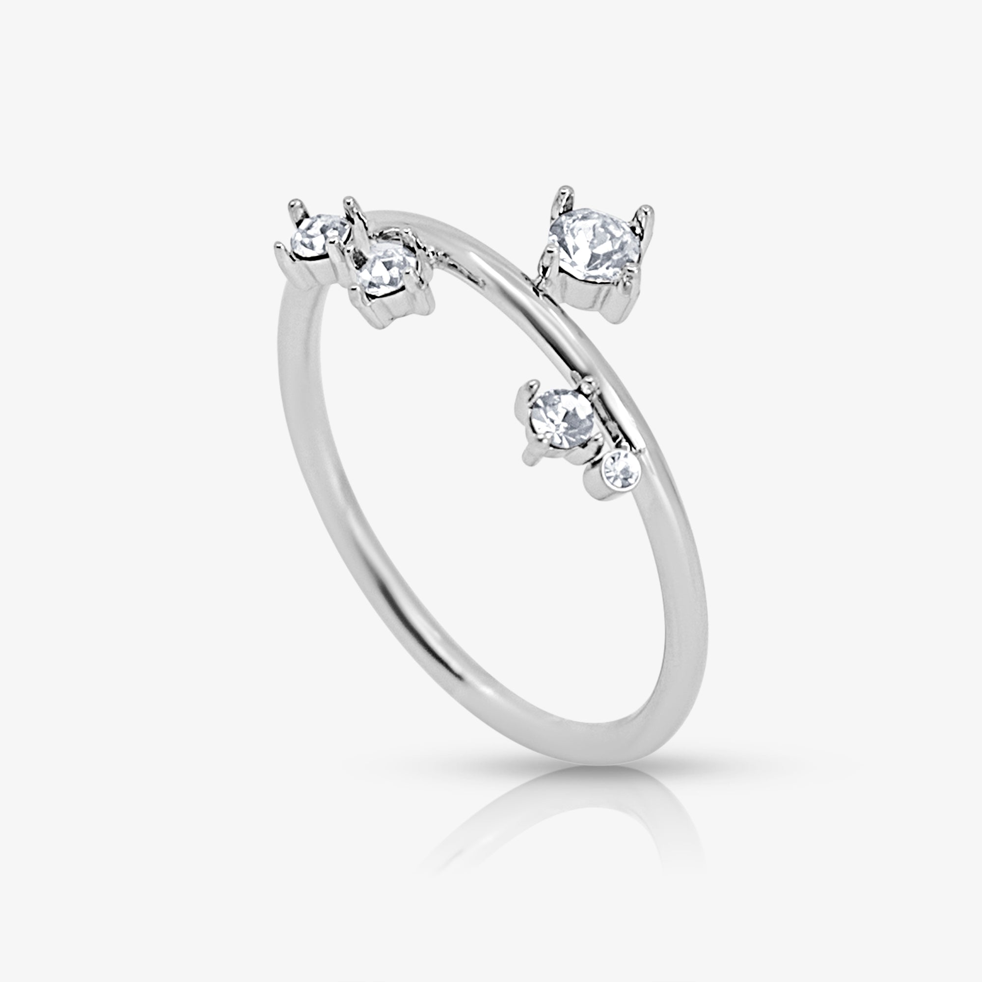 Triple Spark Drop Ring